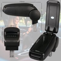 Mittelarmlehne Armauflage mit Fach kompatibel für OPEL Corsa E | Typ X15 | BJ 2014 - 2019