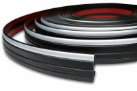 Zierleiste 45mm breit | schwarz silber | flexibel selbstklebend | Meterware