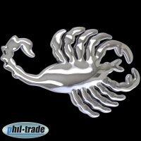 3D Chrom Emblem Aufkleber Logo Skorpion Sternzeichen Scorpio