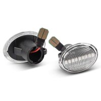 LED SIDE INDICATORS for all FIAT 500, 500C, 500L | BJ from 2007- | CLEAR GLASS