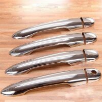 Chrome door handle covers stainless steel for Renault Megane II | 2002-2009 keyhole