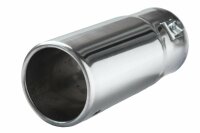 Stainless Steel Chrome Exhaust End Pipe round Straight 5 29/32x2 15/32in