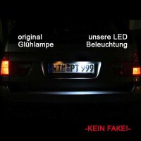 ALU CREE LED KENNZEICHENBELEUCHTUNG für BMW 5er E39 LIMOUSINE | 1995-2003