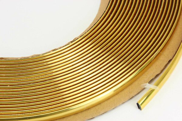 GOLD Chrom Zierleiste 8mm x 15m selbstklebend universal Auto Goldleiste Kontur 