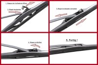 HYBRID Front Scheibenwischer FLEX AERO kompatibel...