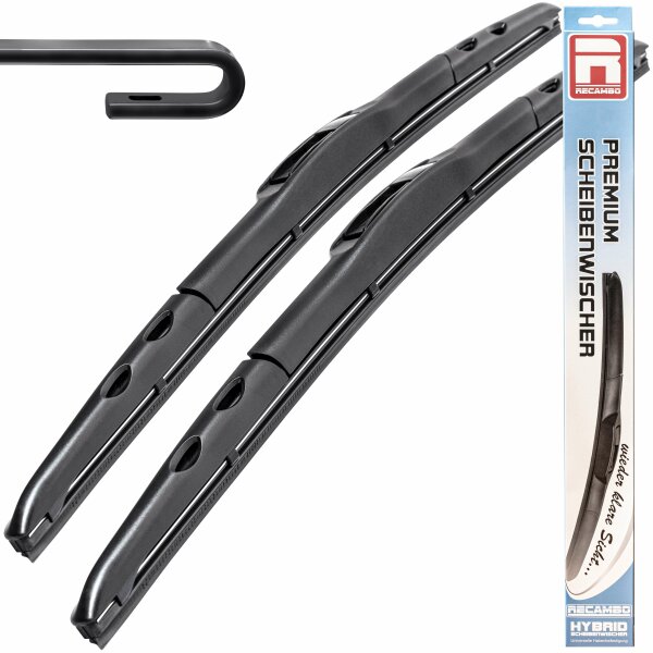 HYBRID Front Scheibenwischer FLEX AERO kompatibel für Peugeot 4007 BJ 2007-2012 | 4008 BJ 2012-2017 - 600mm 525mm - Premium Qualität Wischerblätter Set