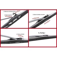 Windshield Wiper Set for Skoda Fabia I (99-07) Wischblatt...