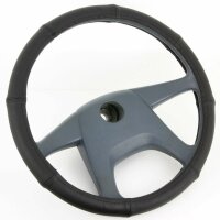 Truck steering wheel cover 49 50 cm genuine LEATHER black steering wheel cover
