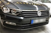 3tlg Set Edelstahl Scheinwerfer und Kühler Grill Blende kompatibel für VW Passat B8 ab 2014