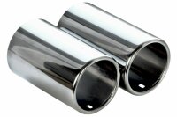 Stainless Steel Exhaust End Pipe Double Duplex L132 x B150 mm Universal APU-9