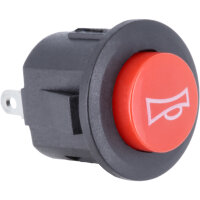 Runder Hupentaster 12V 24V rot schwarz Momenttaster Hupe...