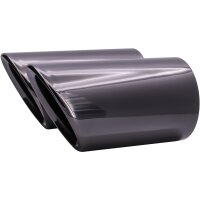 Edelstahl Auspuffblenden Schwarz Chrom Endrohr passend für VAG | VW | Skoda | Seat | Audi