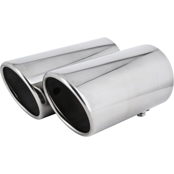 Stainless Steel Exhaust End Pipe Double Duplex L132 x B150 mm Universal APU-9