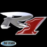 3D Chrome Emblem Sticker Logo Type R1 Red Racing Tuning...