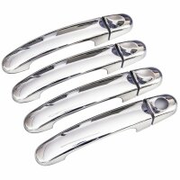 4 x STAINLESS STEEL DOOR HANDLE COVERS CHROM for VW T5 |...