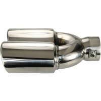 Stainless Steel Exhaust End Pipe Solid Oval Duplex 8 15/32x6 7/8in Universal