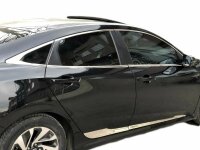 Stainless Steel Window Chrome for Honda Civic 10 Soda from Yr 2017- 8-tlg Set