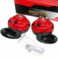24V Horn for Truck, Bus, Tractor, 2-KLANG Horn, Red 410, 510HZ for Cable Lug