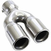Stainless Steel Exhaust End Pipe Solid Duplex round 8 15/32x5 1/2in Universal