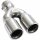 Auspuffblende Endrohr EDELSTAHL Chrom Massiv Duplex Rund 215 x 140 mm Endrohrblende Auspuff Blende Plug&Play UNIVERSAL