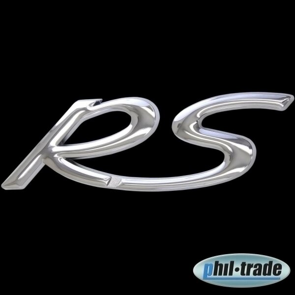 3D Chrom Emblem Aufkleber Logo RS Tuning Motor Renn Sport