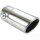 Stainless Steel Exhaust End Pipe End Pipe Chrome Round Angled 5 5/16x2 15/32in