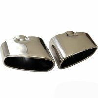 STAINLESS STEEL chrome 2x tailpipe for BMW X5 E70...