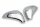 1 Set Stainless Steel Mirror Caps V2A Chrome for Peugeot 207 308 I (2007-2015)