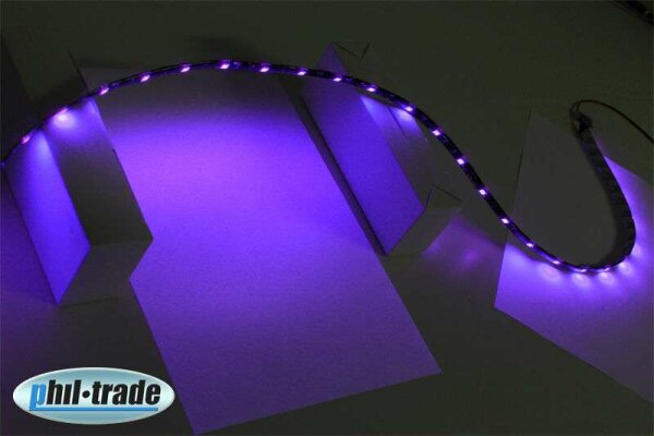 100cm LED Leiste Strip Lichtleiste 12V UltraViolet 30 x 5050 SMD Schwarzlicht UV