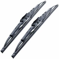 2 x Classic Windshield Wiper for Audi Cabriolet 1991-2000 New (500/21 21/32in)