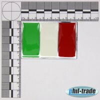 3D Chrom Emblem Aufkleber Flagge Italien Italia Italy EM WM