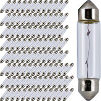 100x Soffitte 42mm 10W 12V High Tech Ersatz Halogen Lampe für Innenbeleuchtung - Kofferraum Handschuhfach Kennzeichen Tür Fußraum Leselampen E-Prüfzeichen