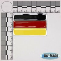 3D Chrom Emblem Aufkleber Flagge Deutschland Germany schwarz rot gold EM WM