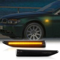 LED Indicators Black for BMW 7er E65 E66 Yr 2001-2008...