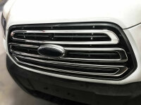 STAINLESS STEEL GRILLE RAILS CHROME for FORD TRANSIT 7 | BJ from 2013- | 3-PIECE, POLISHED