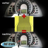 For VW FOX speedometer multifunction display pixel repair...