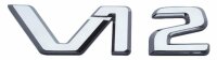 3D ABS Chrom V12 Aufkleber Emblem Logo Schriftzug NEU