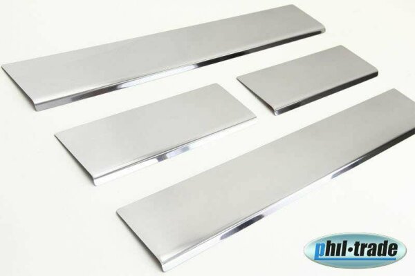 Door Sill For Ford Fiesta Yr 2001-2008 Stainless Steel Matte Brushed