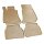 3D Gummi Fußmatten kompatibel für  Mercedes C-Klasse W205, S205 | ab 2014- | Auto Gummimatten | Passgenau | mit Rand | beige